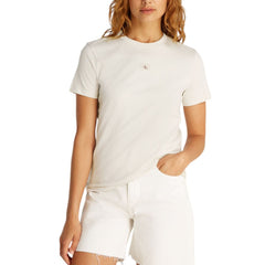 Calvin Klein Jeans Beiges T-Shirt aus recycelter Baumwolle