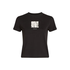 Calvin Klein Jeans schwarzes T-Shirt aus recycelter Baumwolle