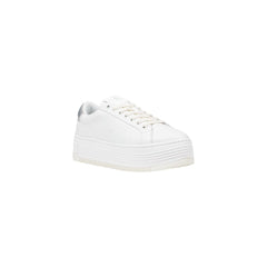 Calvin Klein Jeans Silver Leather Platform Sneakers