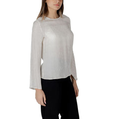Armani Exchange Bluse aus cremefarbener Viskose