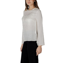 Armani Exchange Bluse aus cremefarbener Viskose