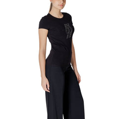 Armani Exchange Schwarzes Baumwoll-T-Shirt