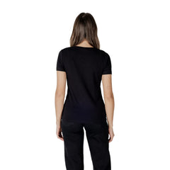 EA7 Emporio Armani Schwarzes Baumwoll-T-Shirt