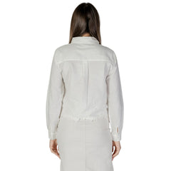 Jacqueline De Yong White Cotton Blouse