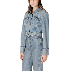 Jacke aus Bio-Baumwolldenim in Hellblau von Only