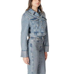 Jacke aus Bio-Baumwolldenim in Hellblau von Only