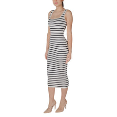 Morgan De Toi Beige Viscose Long Dress