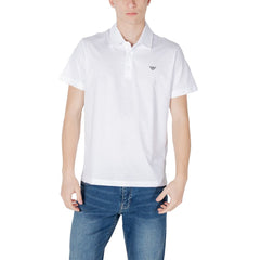 Emporio Armani Underwear Poloshirt aus weißer Baumwolle