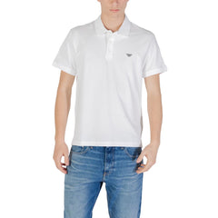 Emporio Armani Underwear Poloshirt aus weißer Baumwolle
