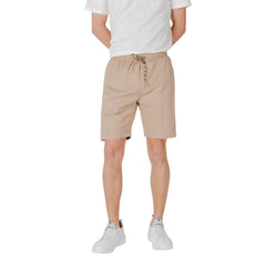 Gianni Lupo Beige Cotton Bermuda Shorts