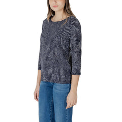 Street One blaues Langarm-T-Shirt aus Viskose