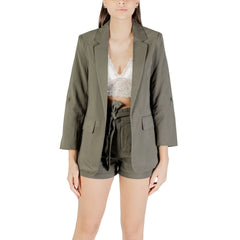 Nur grüner Viskose-Blazer