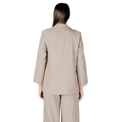 Nur beigefarbener Viskose-Blazer