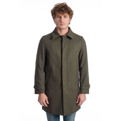Roberto Pepe Luxuriöse grüne Herrenjacke aus Wolle