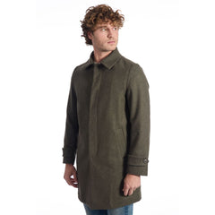 Roberto Pepe Luxuriöse grüne Herrenjacke aus Wolle
