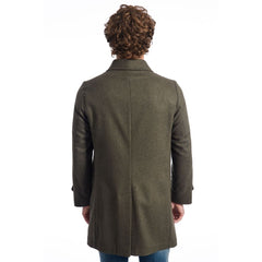 Roberto Pepe Luxuriöse grüne Herrenjacke aus Wolle