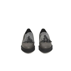Cerruti 1881 Gray Cowhide Women Loafer