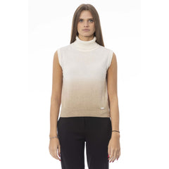 Baldinini Trend Damen Pullover aus weißer Wolle