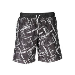Karl Lagerfeld Nero Polyester Herren Badehose Boxer