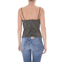 John Galliano Grünes Elastan Damen-Top