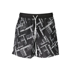 Karl Lagerfeld Schwarze Polyester Herren Badehose