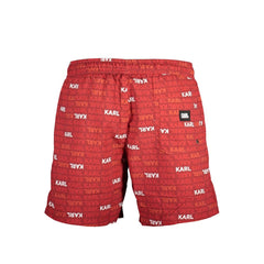 Karl Lagerfeld Roter Polyester Herren Badeshorts