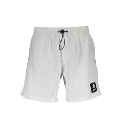Karl Lagerfeld Weißer Herren-Badeshorts aus Polyester