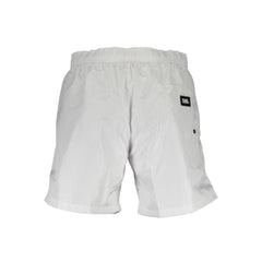 Karl Lagerfeld Weißer Herren-Badeshorts aus Polyester