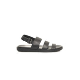 Cerruti 1881 Black Leather Men Sandal