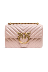PINKO Powder Pink Love One Mini Shoulder Bag