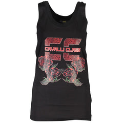 Cavalli Class Schwarzes Baumwoll-Damen-Tanktop