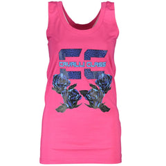 Cavalli Class Rosa Baumwoll-Damen-Tanktop