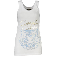 Cavalli Class Damen Tanktop aus weißer Baumwolle