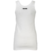 Cavalli Class White Cotton Tank Top