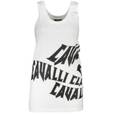 Cavalli Class White Cotton Tank Top
