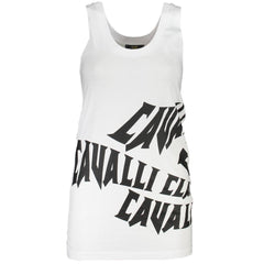 Cavalli Class Damen Tanktop aus weißer Baumwolle