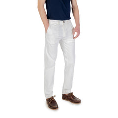 Borghese White Cotton Skinny Pants