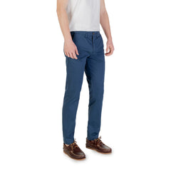 Borghese Blue schmale Baumwollhose