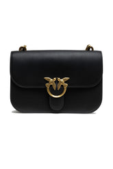 PINKO Schwarze Leder-Umhängetasche Love Bell Classic