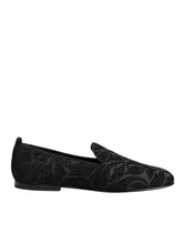 Dolce & Gabbana Schwarze Brokat-Slipper Herren Anzugschuhe
