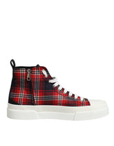 Dolce & Gabbana Mehrfarbige High Top Herren-Sneakers aus Baumwolle
