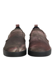 Dolce & Gabbana Multicolor Katoenen Lage Slip-on Heren Sneakers Schoenen