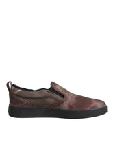 Dolce & Gabbana Multicolor Baumwolle Low Top Slip On Herren Sneaker Schuhe