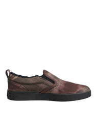 Dolce & Gabbana Multicolor Katoenen Lage Slip-on Heren Sneakers Schoenen