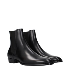Celine Ankle Boots aus schwarzem Leder