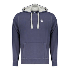 North Sails Blue Cotton Men's Hooded Sweatshirt