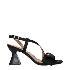 Ganni Schwarze Stoff-Plateau-Sandalen