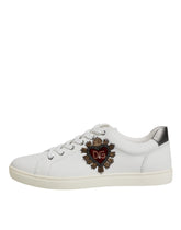 Dolce & Gabbana Weiße Sacred Heart Herren Low Top Sneaker Schuhe