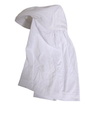 Dolce & Gabbana White Cotton DG Logo Plaque Baseball Balaclava Hat