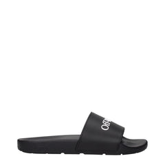Off-White Hausschuhe aus schwarzer Baumwolle